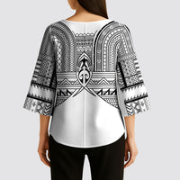 Philippines Igorot Tribal Inspired Kimono Sleeve Blouse White Version