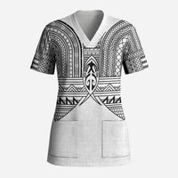 Philippines Igorot Tribal Inspired Scrub Top White Version