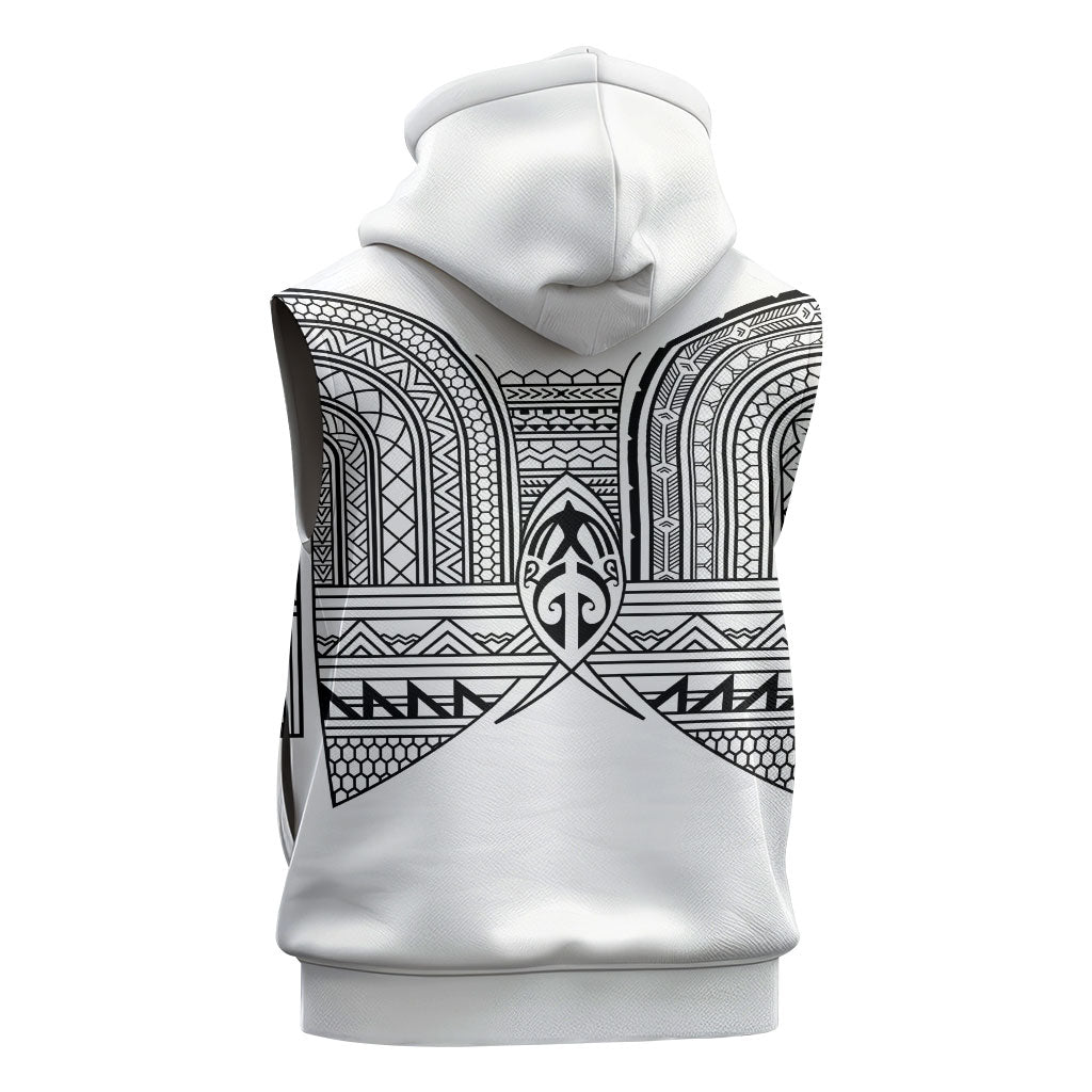 Philippines Igorot Tribal Inspired Sleeveless Hoodie White Version