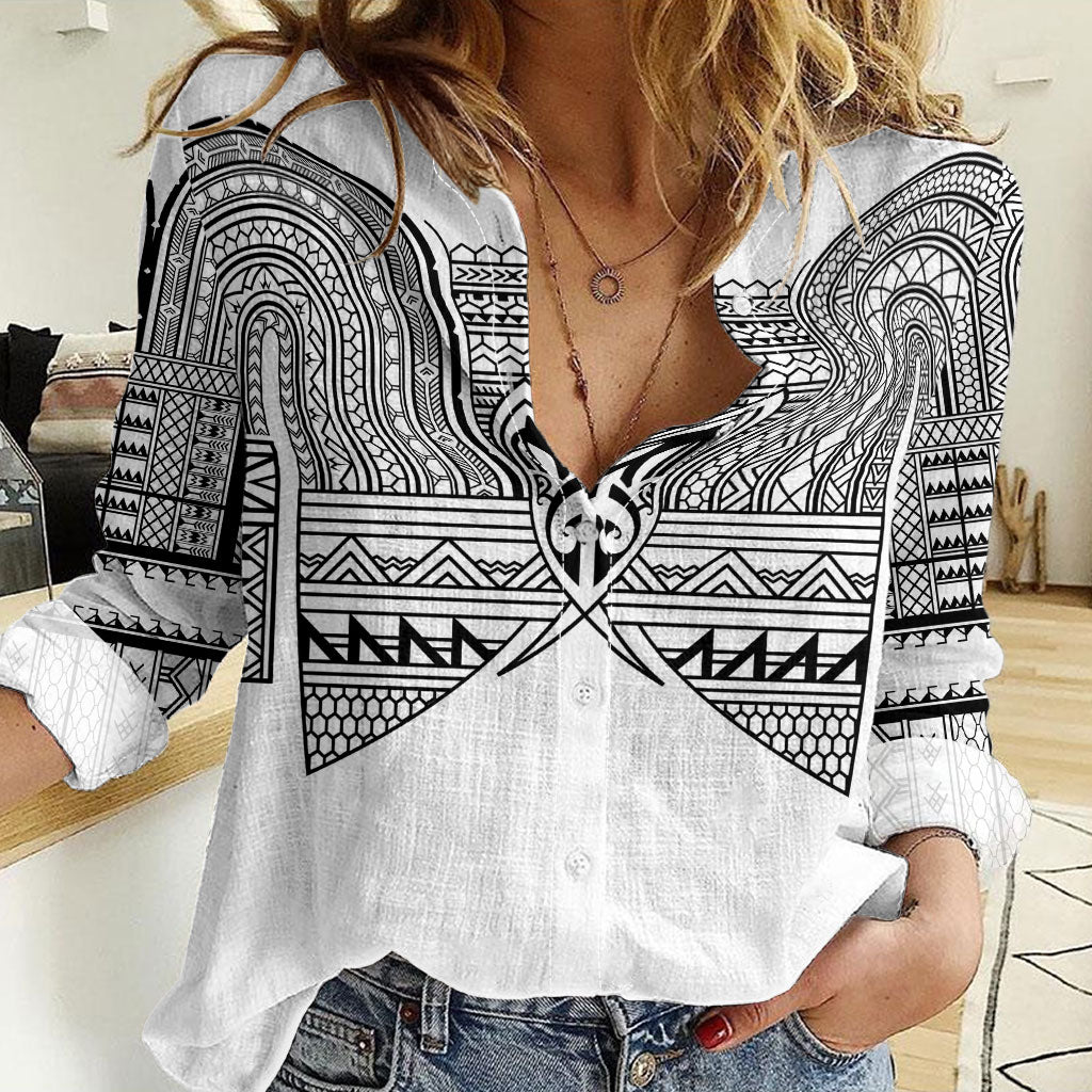 Philippines Igorot Tribal Inspired Women Casual Shirt White Version