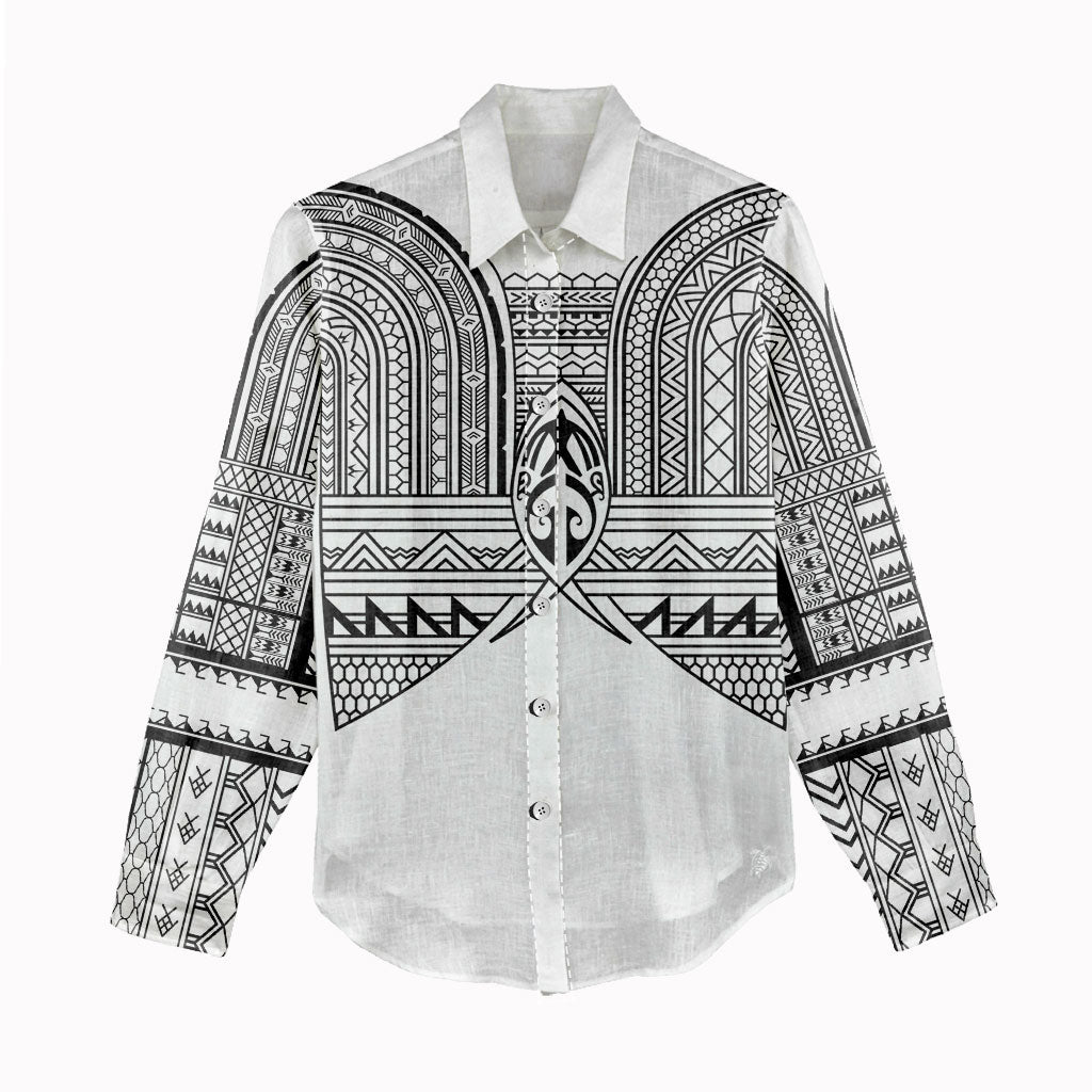 Philippines Igorot Tribal Inspired Women Casual Shirt White Version