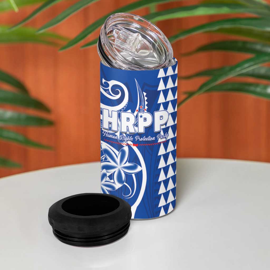 Samoa HRPP Party 4 in 1 Can Cooler Tumbler Polynesian Pattern - Polynesian Pride
