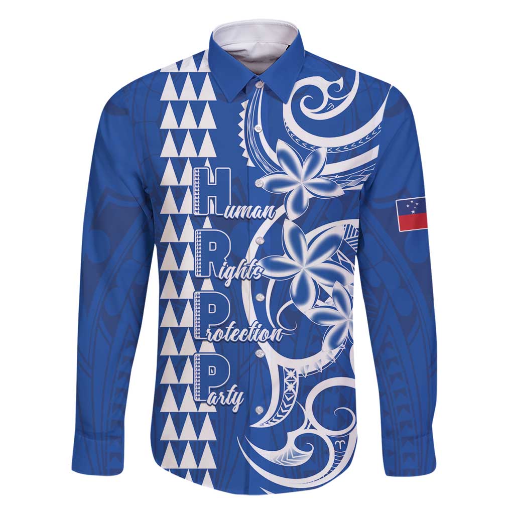 Samoa HRPP Party Family Matching Long Sleeve Bodycon Dress and Hawaiian Shirt Polynesian Pattern - Polynesian Pride