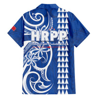 Samoa HRPP Party Family Matching Off Shoulder Maxi Dress and Hawaiian Shirt Polynesian Pattern - Polynesian Pride