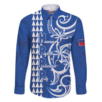 Samoa HRPP Party Family Matching Off Shoulder Maxi Dress and Hawaiian Shirt Polynesian Pattern - Polynesian Pride