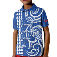 Samoa HRPP Party Kid Polo Shirt Polynesian Pattern LT05 Kid Blue - Polynesian Pride