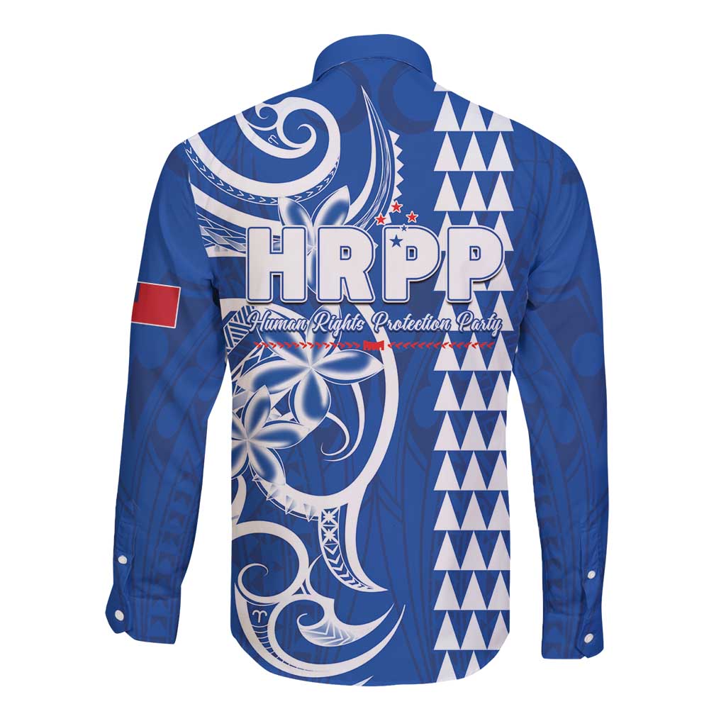 Samoa HRPP Party Long Sleeve Button Shirt Polynesian Pattern - Polynesian Pride