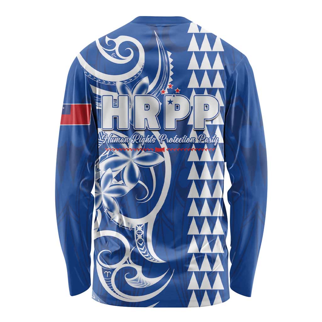 Samoa HRPP Party Long Sleeve Shirt Polynesian Pattern - Polynesian Pride