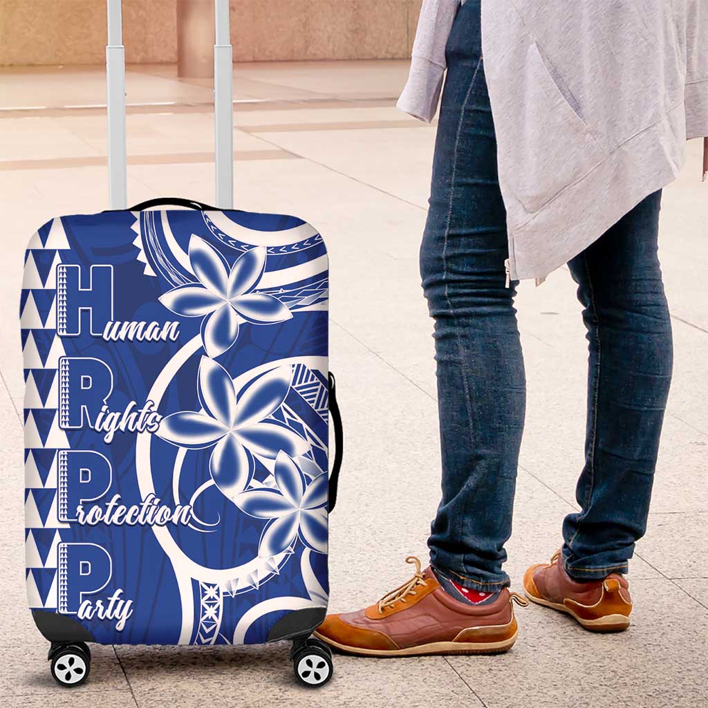 Samoa HRPP Party Luggage Cover Polynesian Pattern LT05 Blue - Polynesian Pride