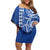 Samoa HRPP Party Off Shoulder Short Dress Polynesian Pattern - Polynesian Pride