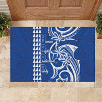 Samoa HRPP Party Rubber Doormat Polynesian Pattern - Polynesian Pride