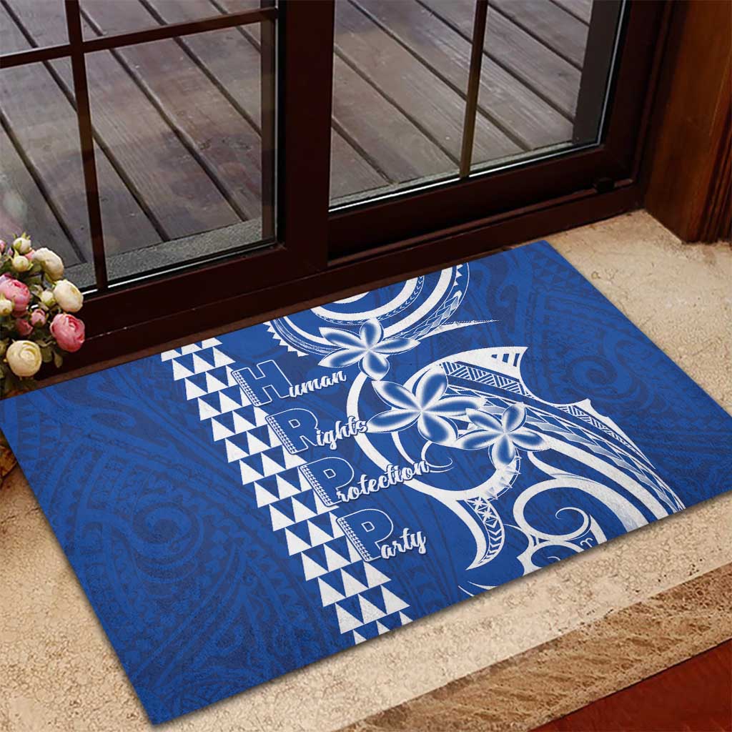 Samoa HRPP Party Rubber Doormat Polynesian Pattern - Polynesian Pride