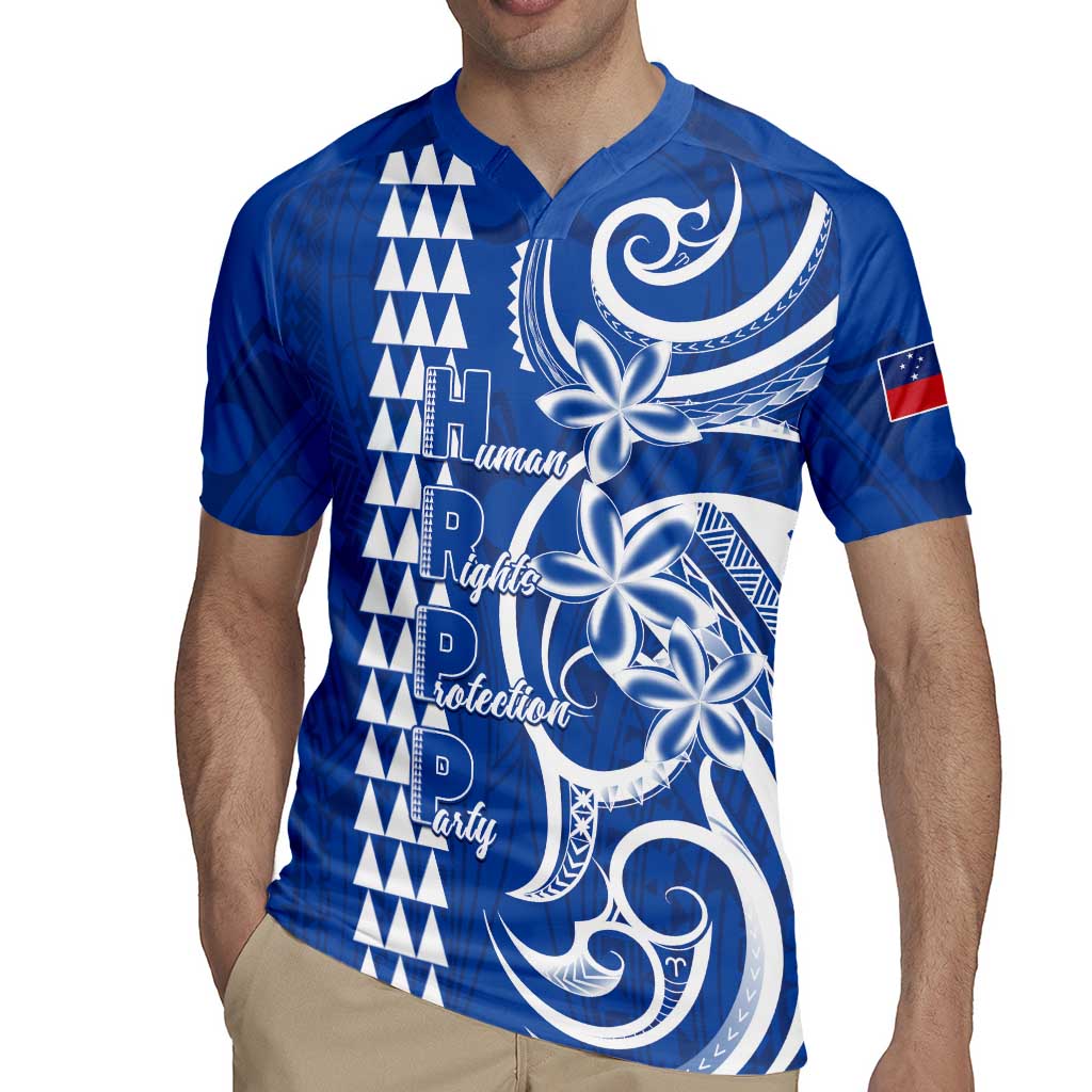 Samoa HRPP Party Rugby Jersey Polynesian Pattern - Polynesian Pride