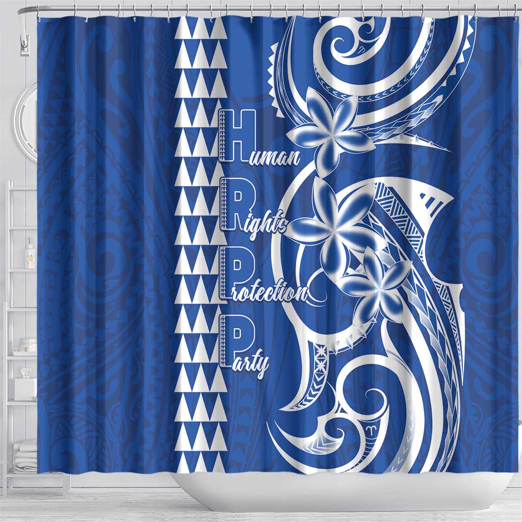 Samoa HRPP Party Shower Curtain Polynesian Pattern - Polynesian Pride