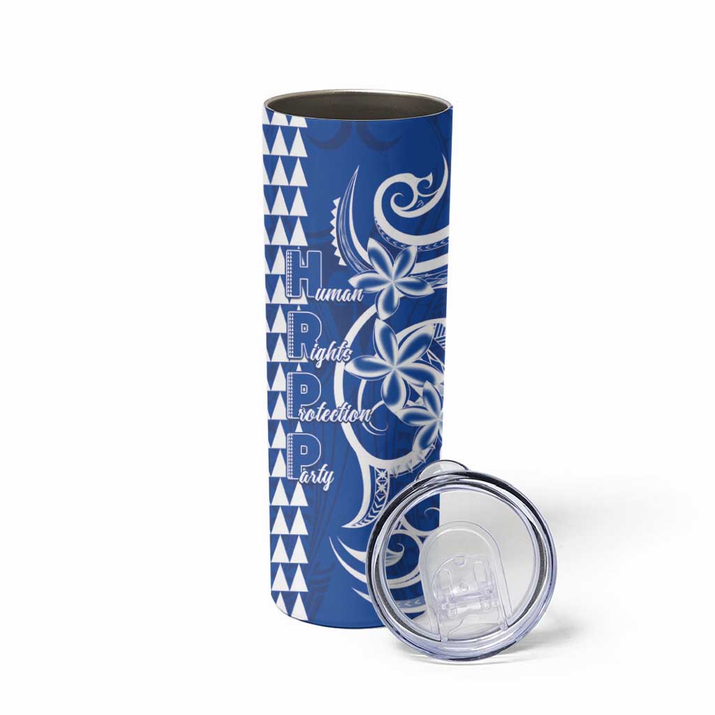 Samoa HRPP Party Skinny Tumbler Polynesian Pattern - Polynesian Pride