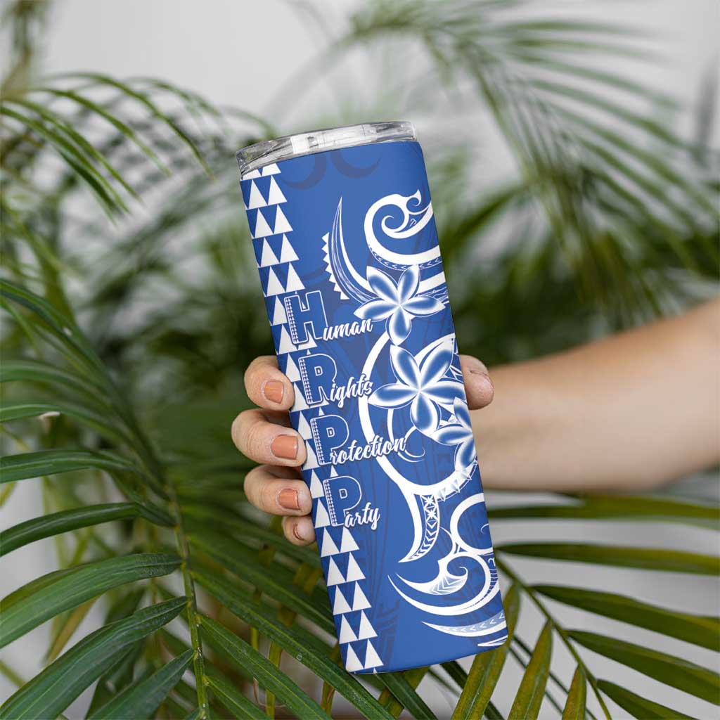 Samoa HRPP Party Skinny Tumbler Polynesian Pattern - Polynesian Pride