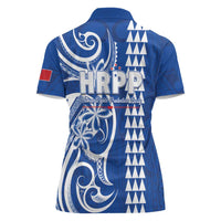 Samoa HRPP Party Women Polo Shirt Polynesian Pattern - Polynesian Pride