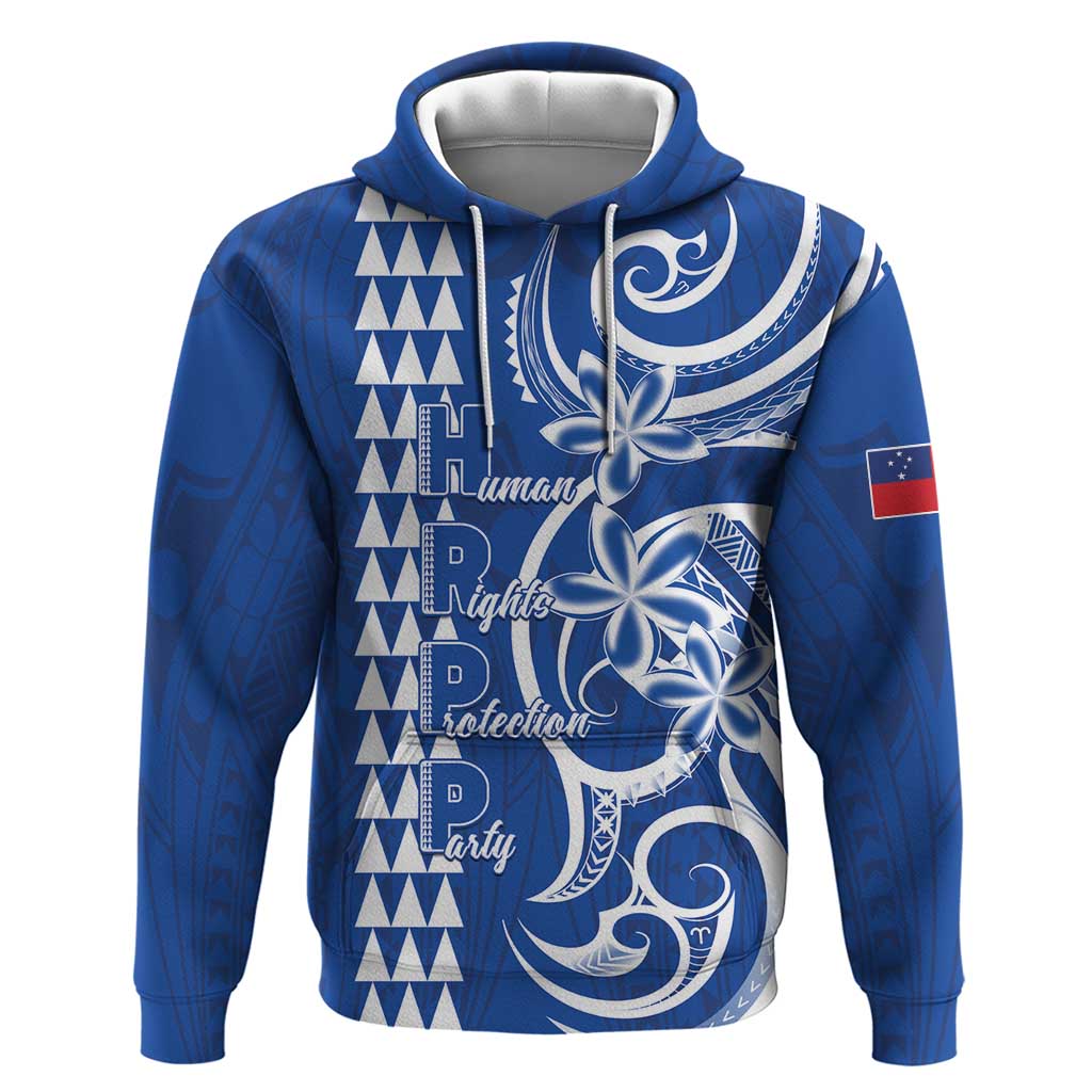 Samoa HRPP Party Zip Hoodie Polynesian Pattern LT05 Pullover Hoodie Blue - Polynesian Pride