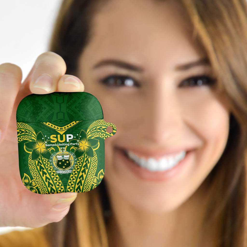 Samoa SUP AirPods Case Samoan Coat Of Arms LT05 Green - Polynesian Pride