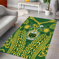 Samoa SUP Area Rug Samoan Coat Of Arms - Polynesian Pride