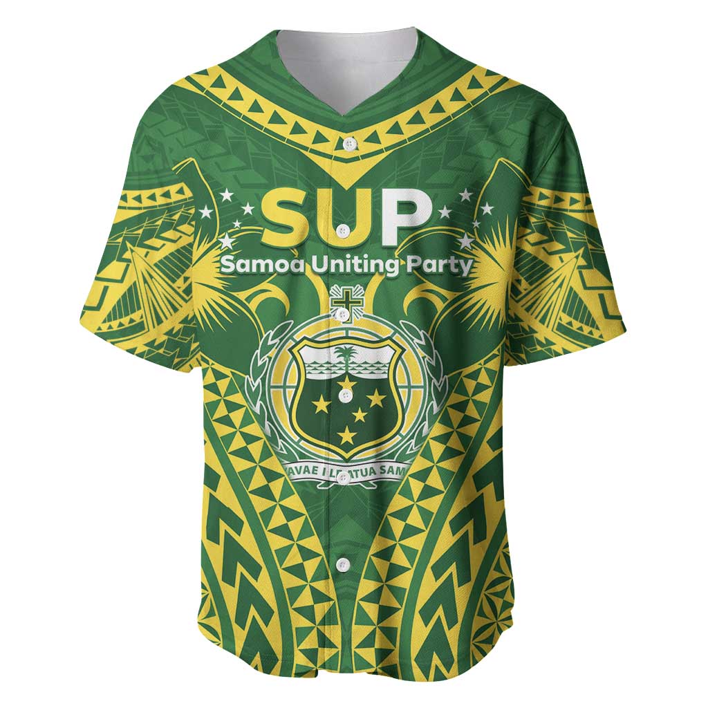 Samoa SUP Baseball Jersey Samoan Coat Of Arms - Polynesian Pride
