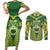 Samoa SUP Couples Matching Short Sleeve Bodycon Dress and Long Sleeve Button Shirt Samoan Coat Of Arms - Polynesian Pride