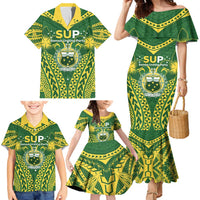 Samoa SUP Family Matching Mermaid Dress and Hawaiian Shirt Samoan Coat Of Arms - Polynesian Pride