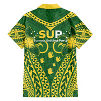 Samoa SUP Family Matching Off Shoulder Maxi Dress and Hawaiian Shirt Samoan Coat Of Arms - Polynesian Pride