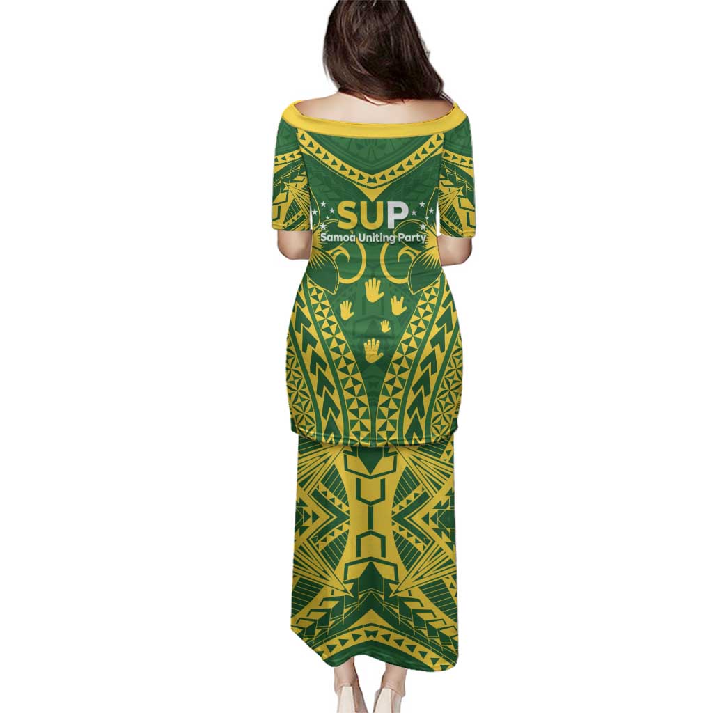 Samoa SUP Family Matching Puletasi and Hawaiian Shirt Samoan Coat Of Arms - Polynesian Pride