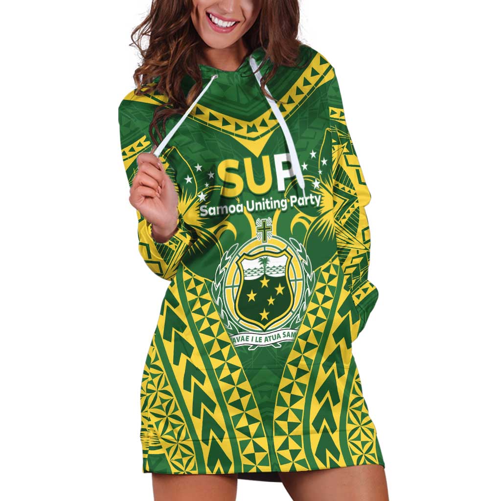 Samoa SUP Hoodie Dress Samoan Coat Of Arms - Polynesian Pride