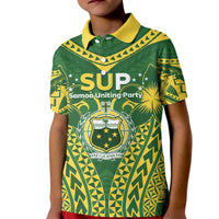 Samoa SUP Kid Polo Shirt Samoan Coat Of Arms LT05 Kid Green - Polynesian Pride