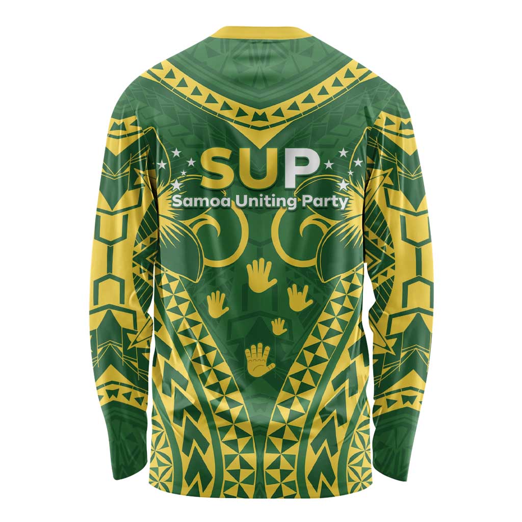 Samoa SUP Long Sleeve Shirt Samoan Coat Of Arms - Polynesian Pride