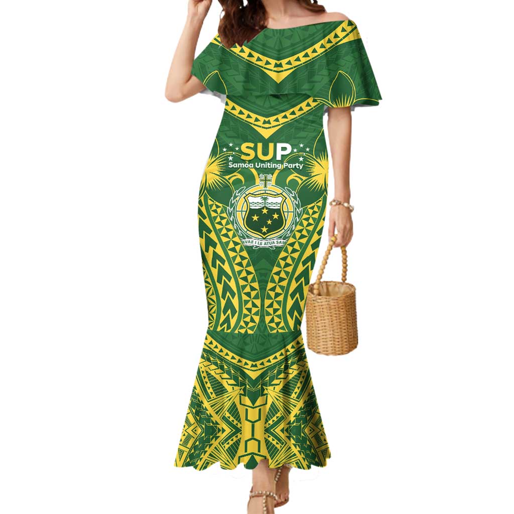 Samoa SUP Mermaid Dress Samoan Coat Of Arms - Polynesian Pride