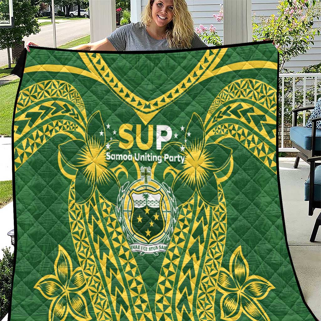 Samoa SUP Quilt Samoan Coat Of Arms LT05 Green - Polynesian Pride