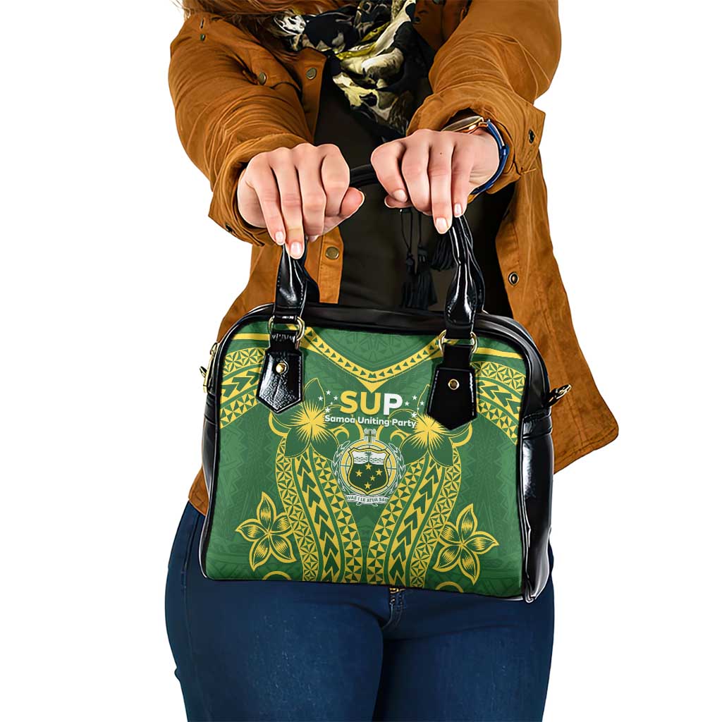 Samoa SUP Shoulder Handbag Samoan Coat Of Arms LT05 One Size Green - Polynesian Pride