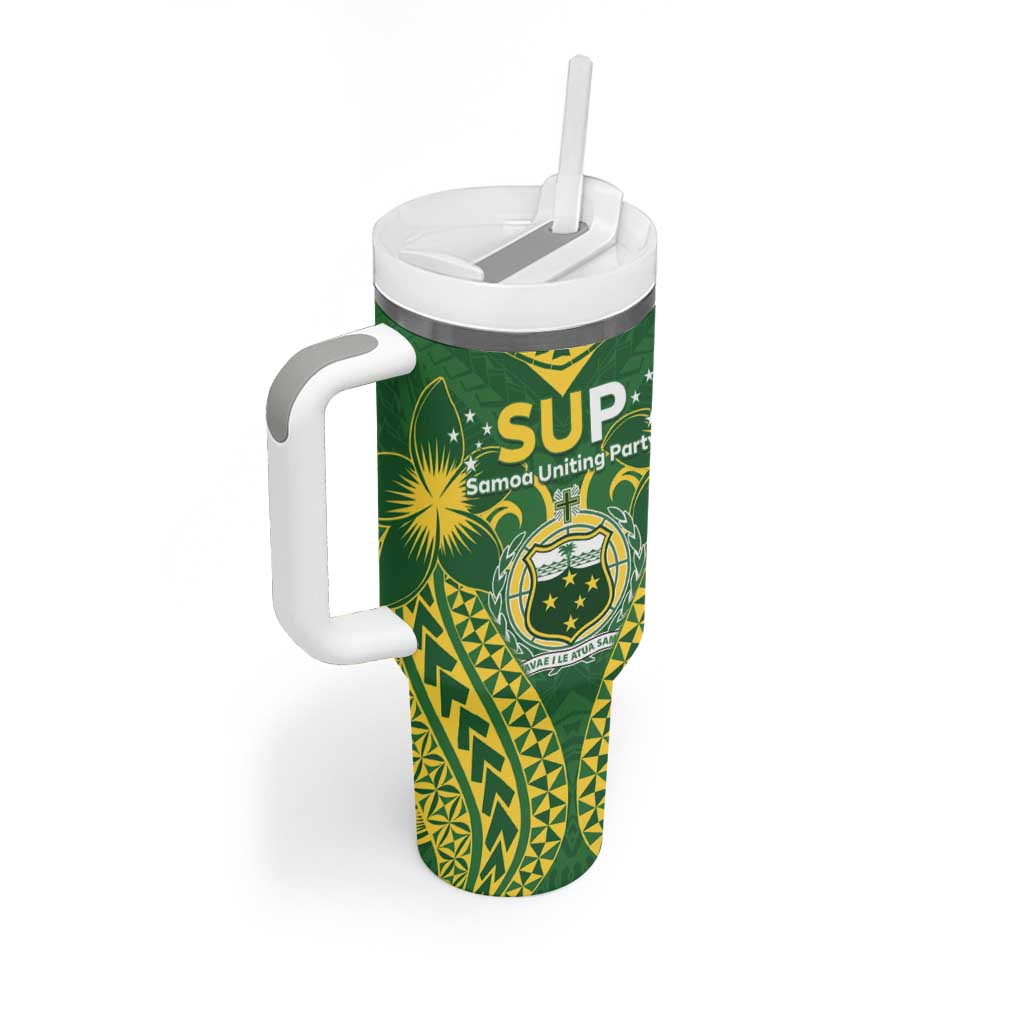 Samoa SUP Tumbler With Handle Samoan Coat Of Arms - Polynesian Pride
