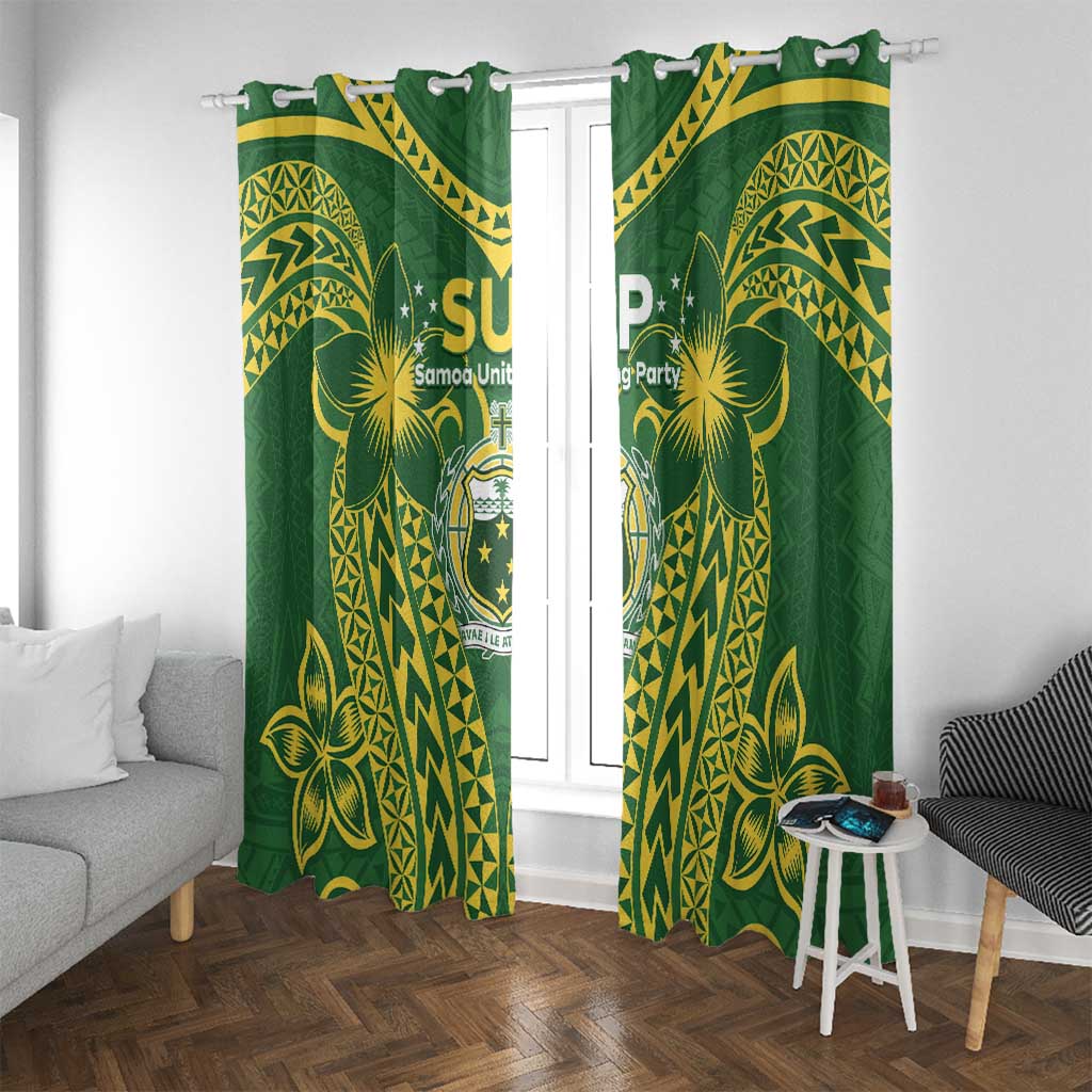 Samoa SUP Window Curtain Samoan Coat Of Arms - Polynesian Pride