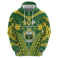 Samoa SUP Zip Hoodie Samoan Coat Of Arms LT05 - Polynesian Pride