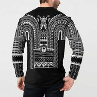 Philippines Igorot Tribal Art Tattoo Black Button Sweatshirt - Polynesian Pride
