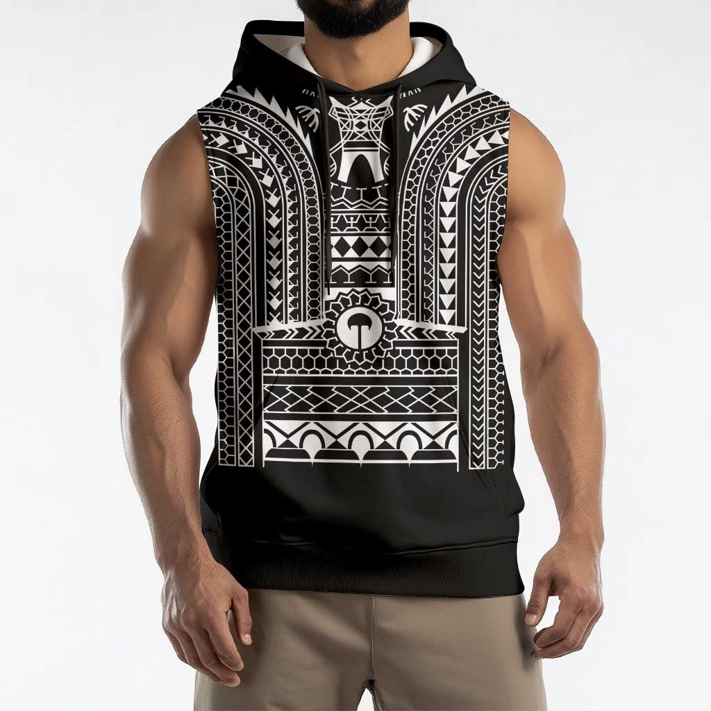 Philippines Igorot Tribal Art Tattoo Black Sleeveless Hoodie - Polynesian Pride