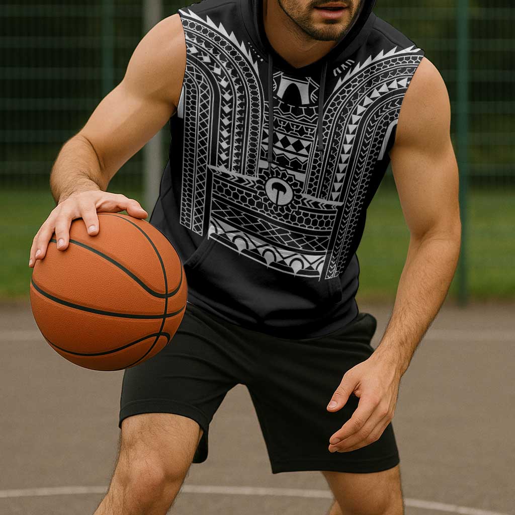 Philippines Igorot Tribal Art Tattoo Black Sleeveless Hoodie - Polynesian Pride