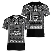 Philippines Igorot Tribal Art Tattoo Black Women V-Neck T-Shirt - Polynesian Pride