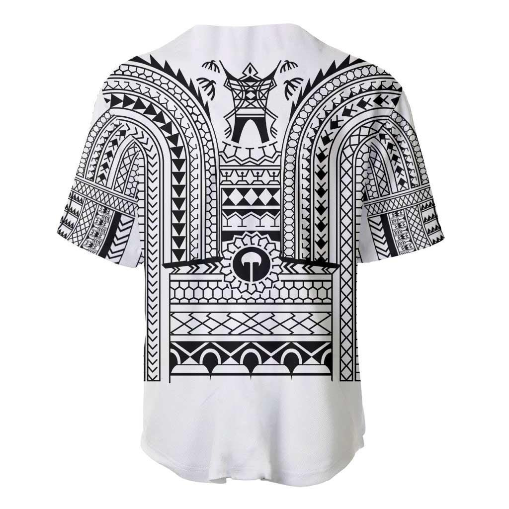 Philippines Igorot Tribal Art Tattoo White Baseball Jersey - Polynesian Pride