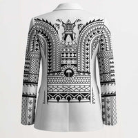 Philippines Igorot Tribal Art Tattoo White Blazer - Polynesian Pride