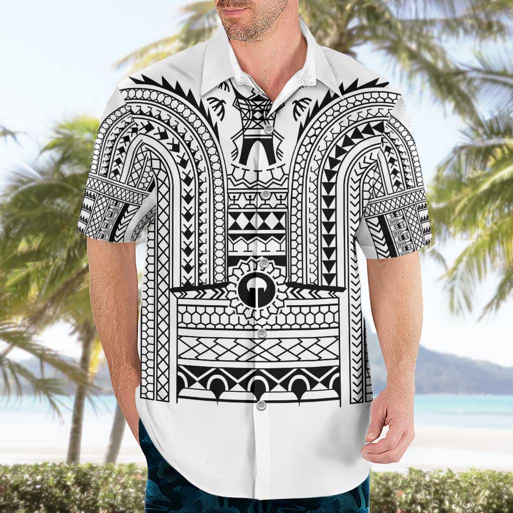 Philippines Igorot Tribal Art Tattoo White Hawaiian Shirt - Polynesian Pride