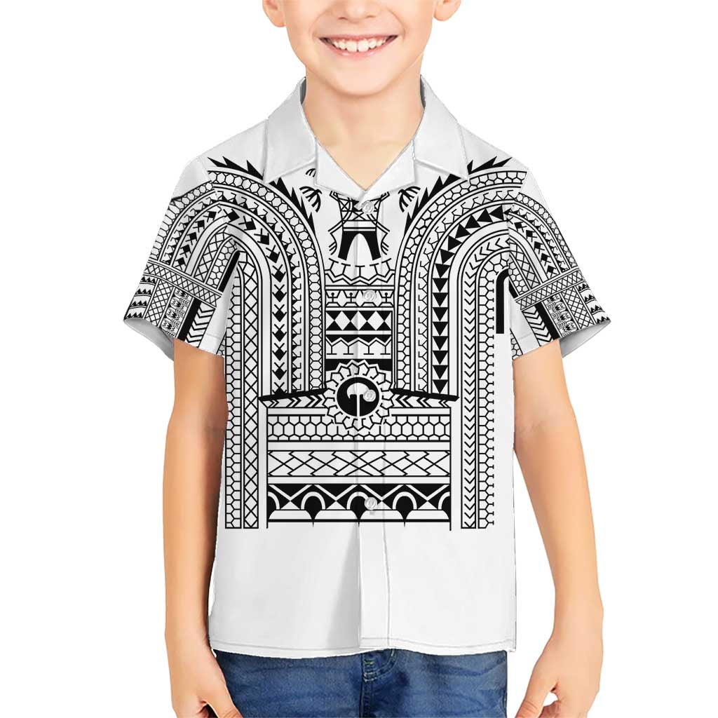 Philippines Igorot Tribal Art Tattoo White Kid Hawaiian Shirt - Polynesian Pride