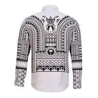 Philippines Igorot Tribal Art Tattoo White Long Sleeve Button Shirt - Polynesian Pride