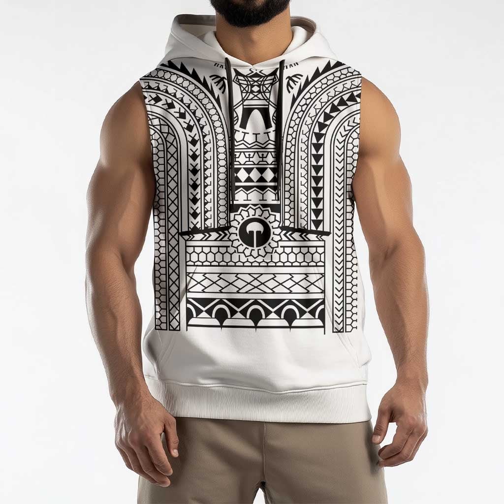 Philippines Igorot Tribal Art Tattoo White Sleeveless Hoodie - Polynesian Pride