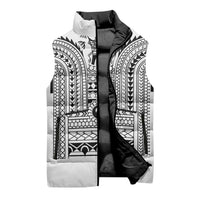 Philippines Igorot Tribal Art Tattoo White Sleeveless Puffer Jacket - Polynesian Pride