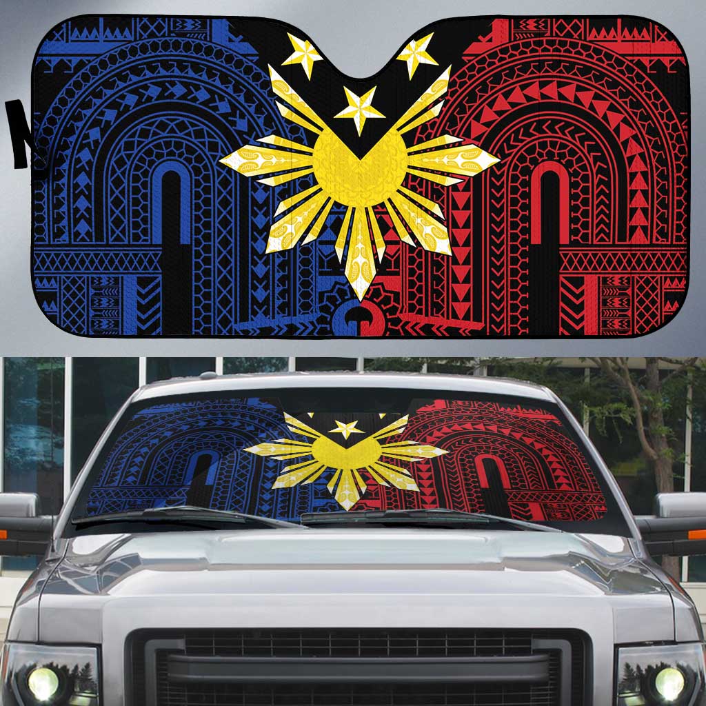 Philippines Sun Star Auto Sun Shade Igorot Tribal Inspiration LT05 Black - Polynesian Pride